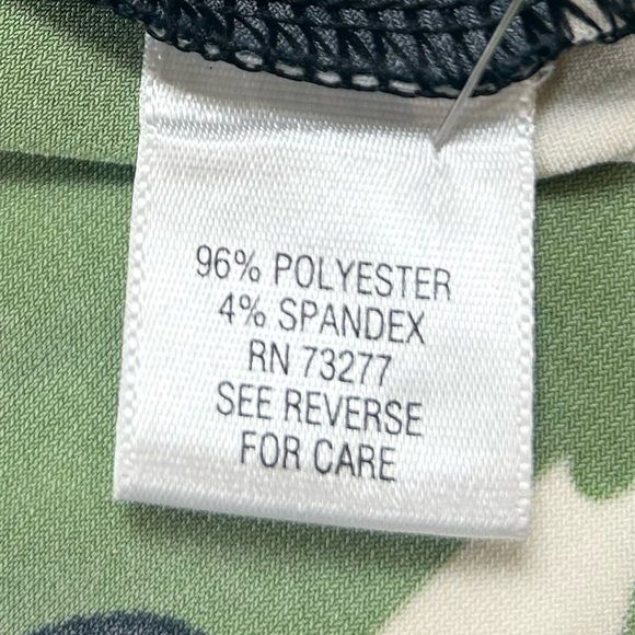 Apt. 9 Black and Green Tropical Leaf Print Dress. Size Large #summerdress - Picture 8 of 8